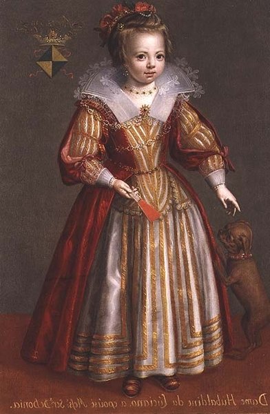 Portrait of a Girl, Said to be Hubaldine da Luciano (Inscribed with Coat of Arms) by Friesland School